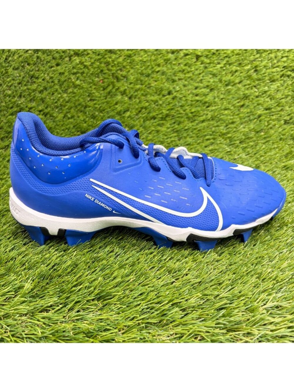 Nike Hyperdiamond 4 Keystone Mens Size 9.5 Blue White Running Softball Cleats
